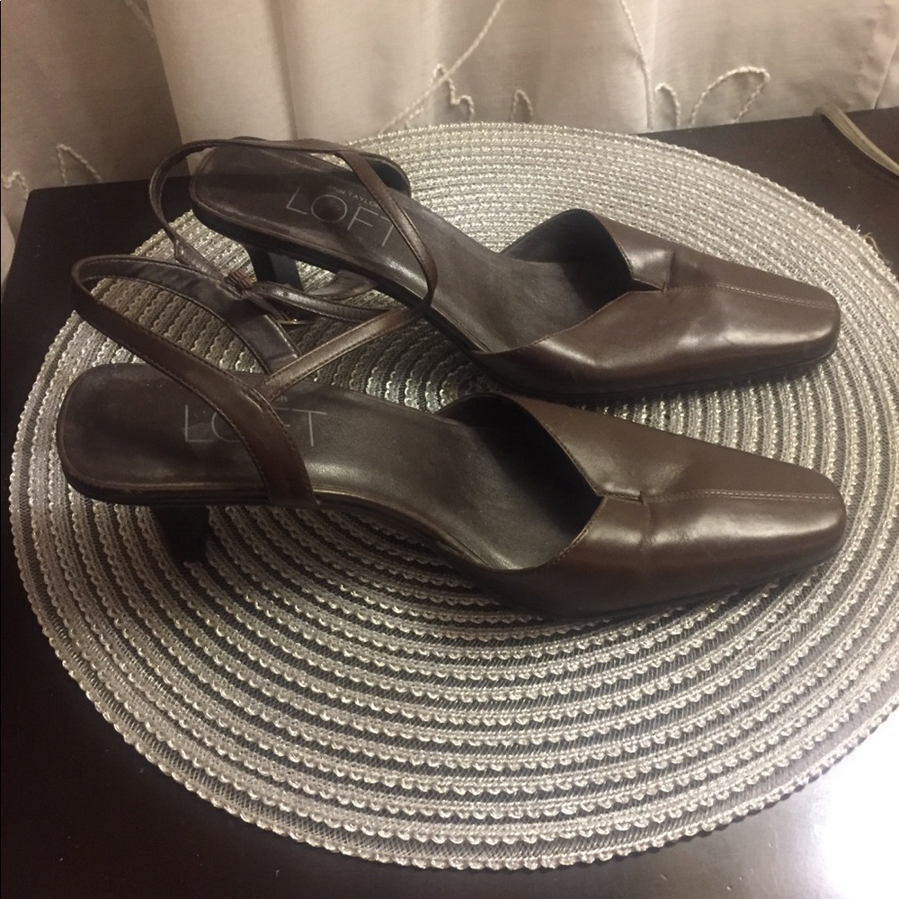 Ladies brown sling back sandals